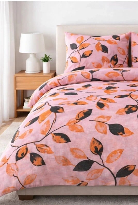 Maya Concept Ivy Orange Lastikli Tek Kişilik Nevresim Takımı