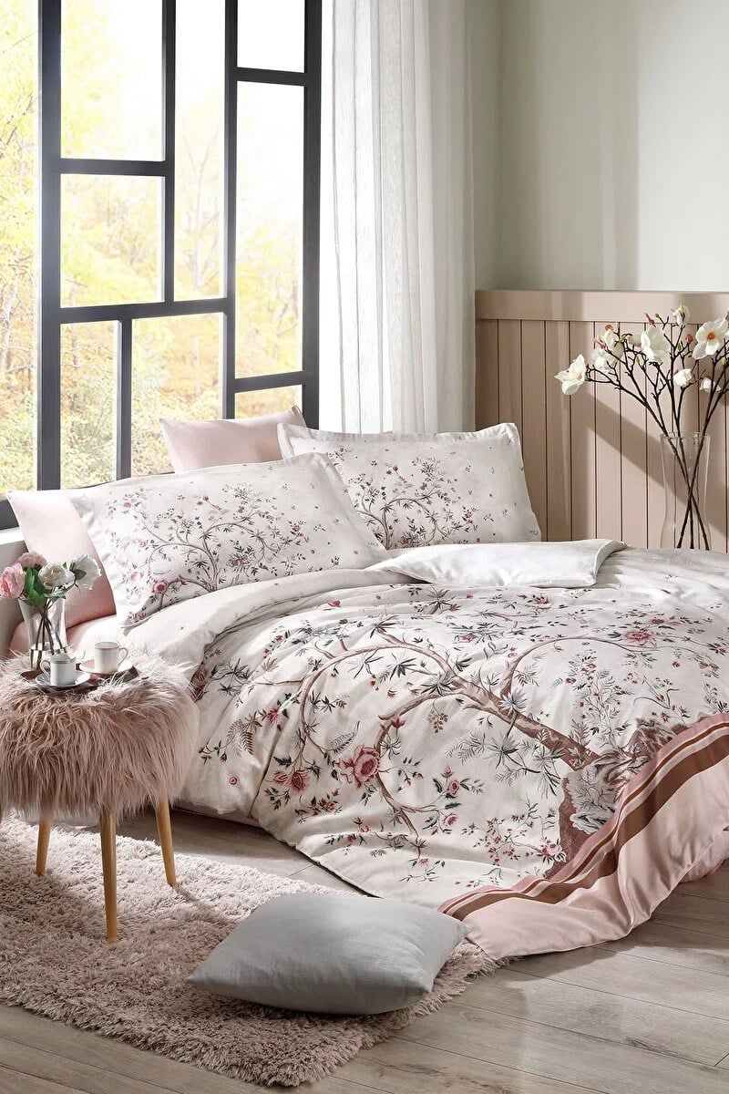 Özdilek Albero İn Fiore King Size Çift Kişilik Nevresim Takımı