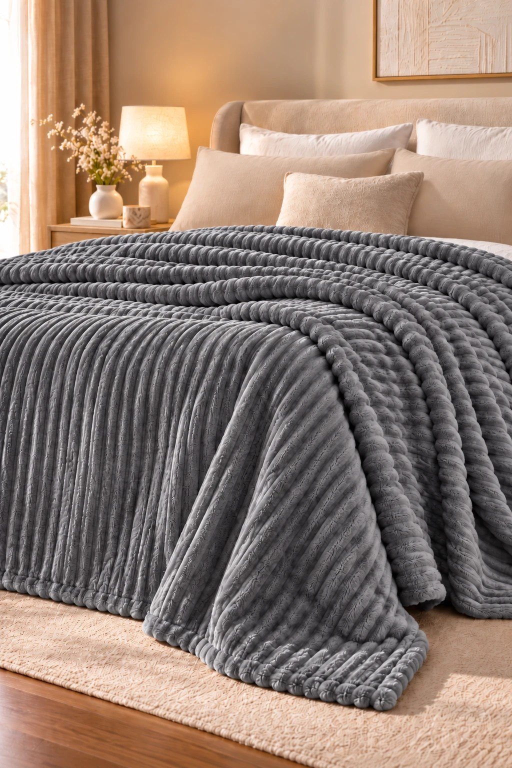 Puffy Sova Antrasit Çift Kişilik Wellsoft Battaniye 200x220