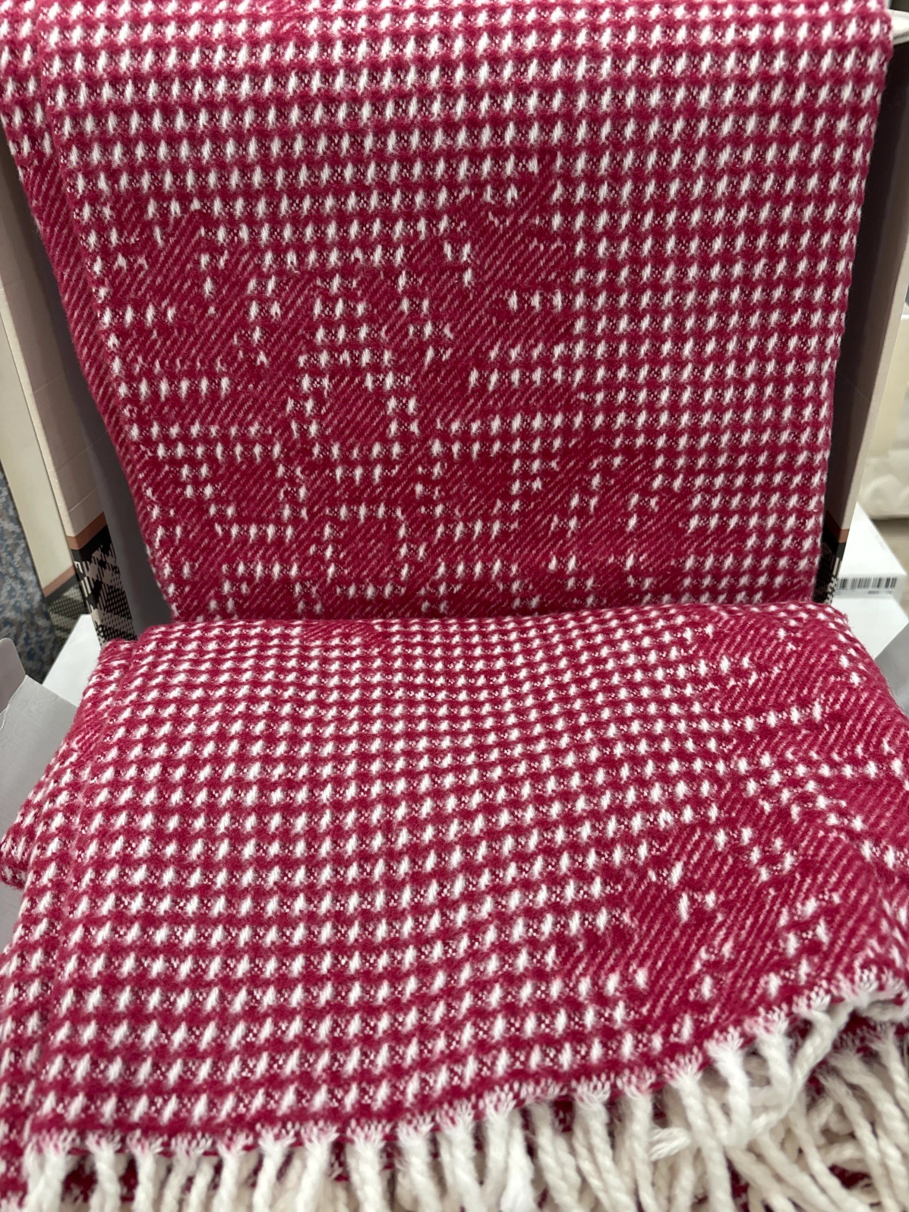 Sesli Comfort Kırmızı Skoç Pamuk Örme Battaniye 200x220 Çift Kişilik Battal