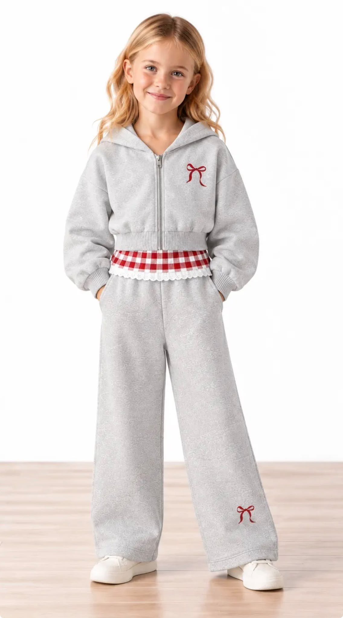 KIZ ÇOCUK RUBY RUFFELLS LEG TRACK PANTOLON GRİ