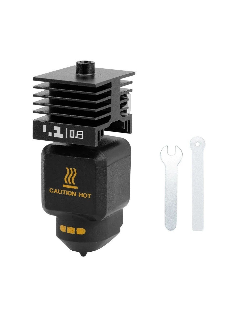 BambuLab P2S/X2D Standart Model Çıkarılabilir Sertleştirilmiş Çelik Hotend 0,8 mm (Silikon Kılıf Dahil)