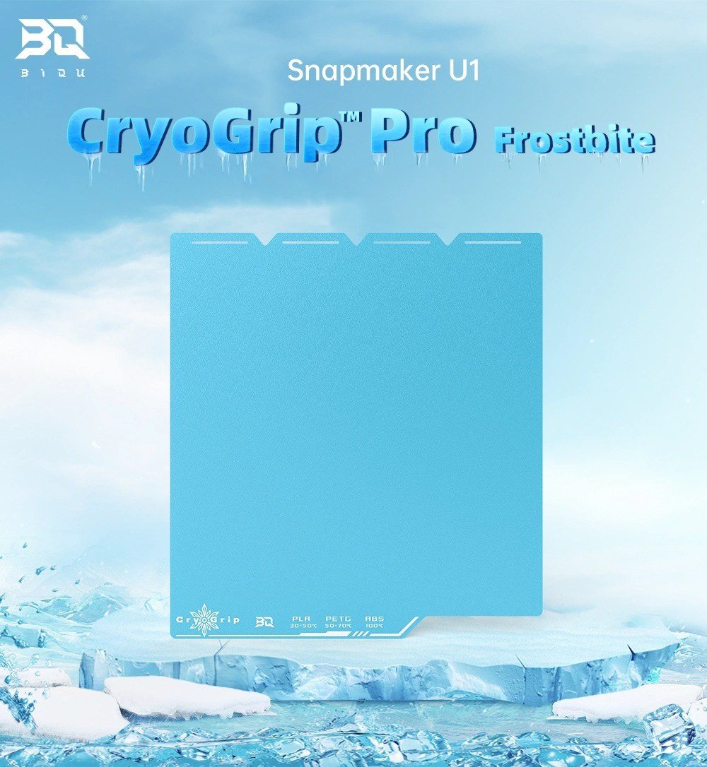 Masitte Bq Cryo Grip Pro Frostbite Çift Taraflı Baskı Yüzeyi Snapmaker U1 ile uyumlu