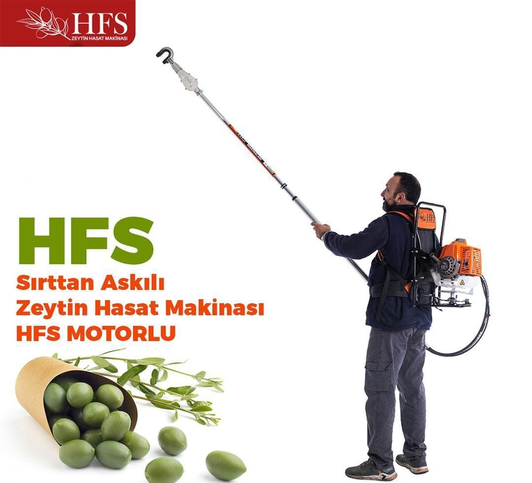 HFS SIRT TİPİ MOTORLU ZEYTİN SİLKELEME MAKİNESİ CEVİZ BADEM VİŞNE KESTANE FINDIK