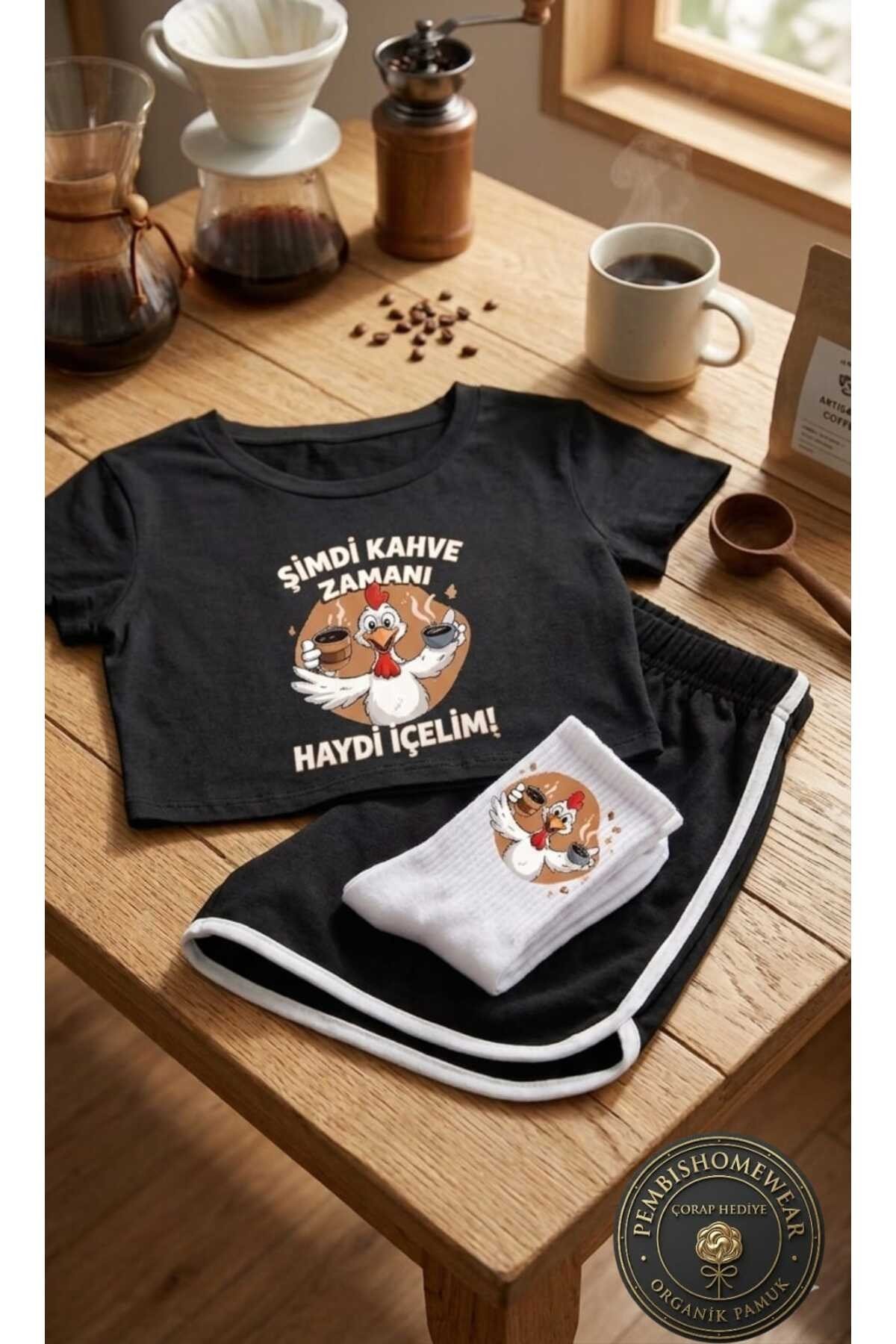 %100 Pamuklu Kadın Pijama Takımı | Çorap Hediyeli!