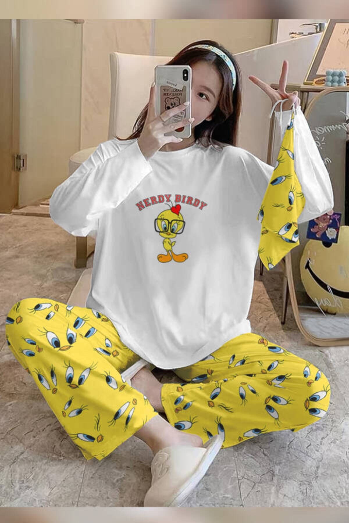 Bahd Tweety Süpersoft Kadın Pijama Takımı 2979