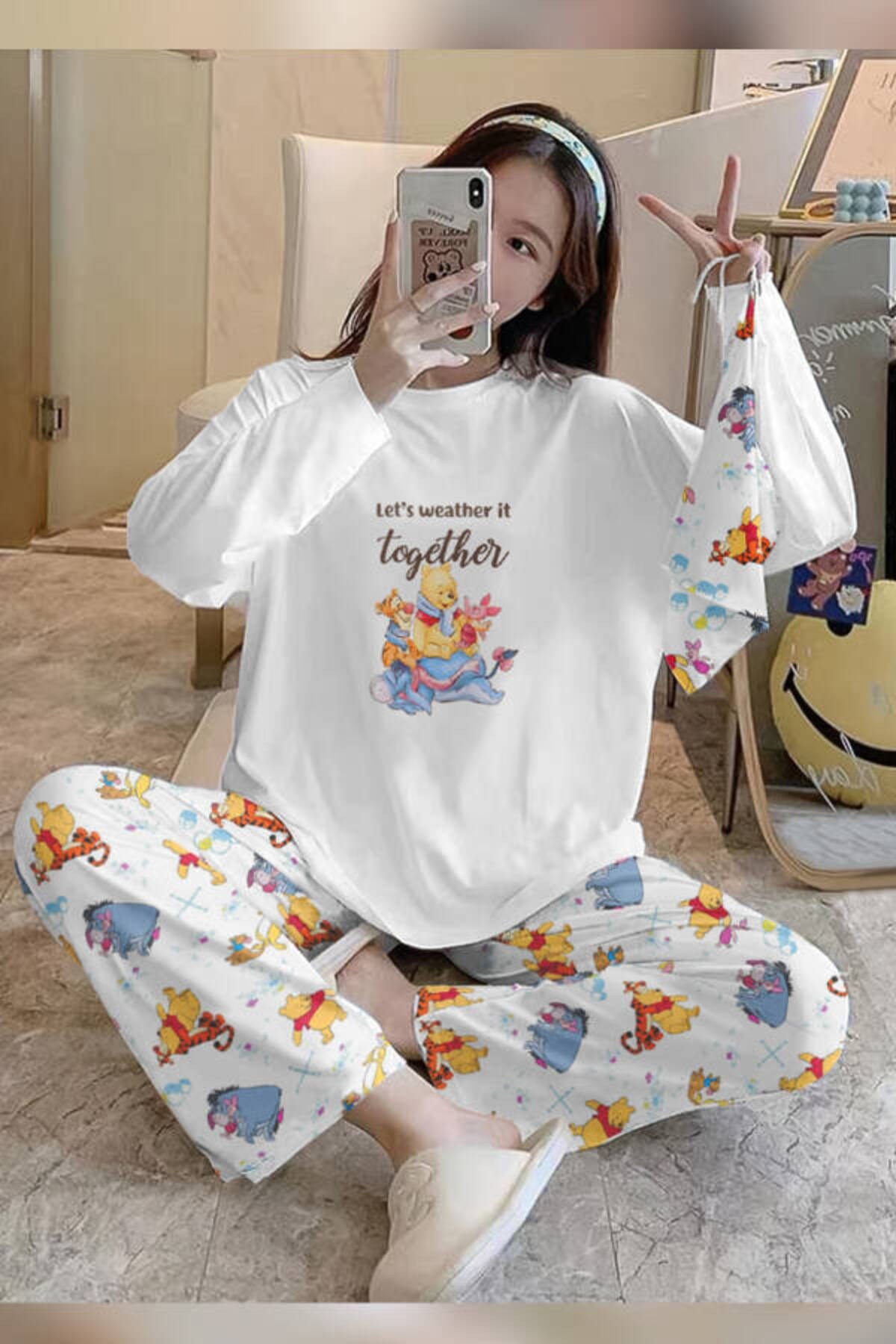 Bahd Winnie The Pooh 2 Süpersoft Kadın Pijama Takımı 2980