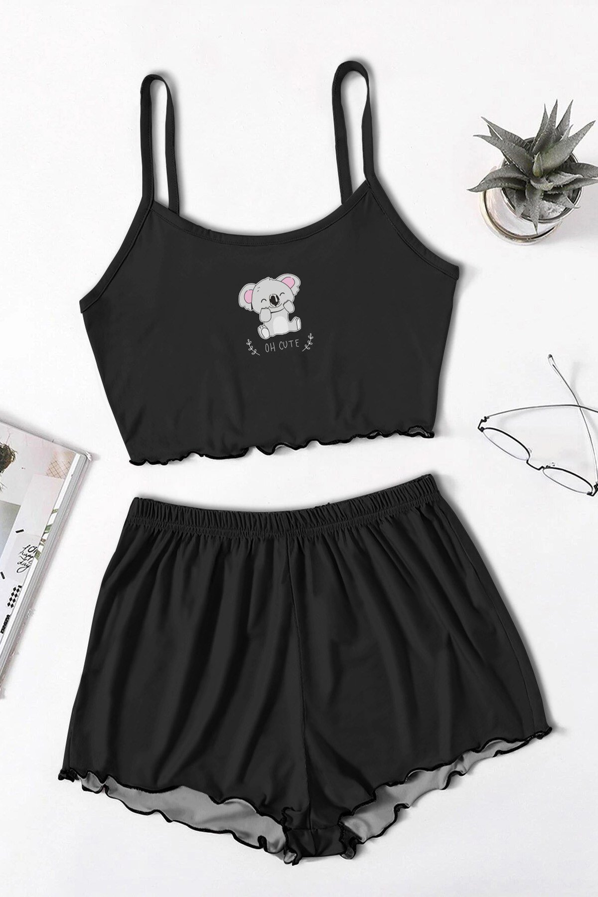 Blacked Elephant 2 Askılı Şort Takımı