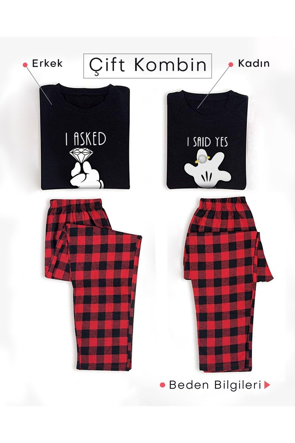 Çift Kombini I Marry Penye Uzun Kollu Pijama Takımı