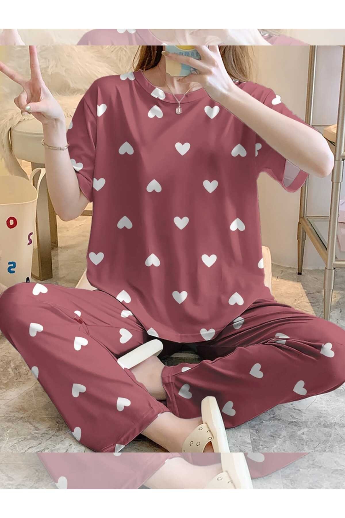 Kısa Kollu Pijama Takımı Hello Beautiful Supersoft Basic Süprem