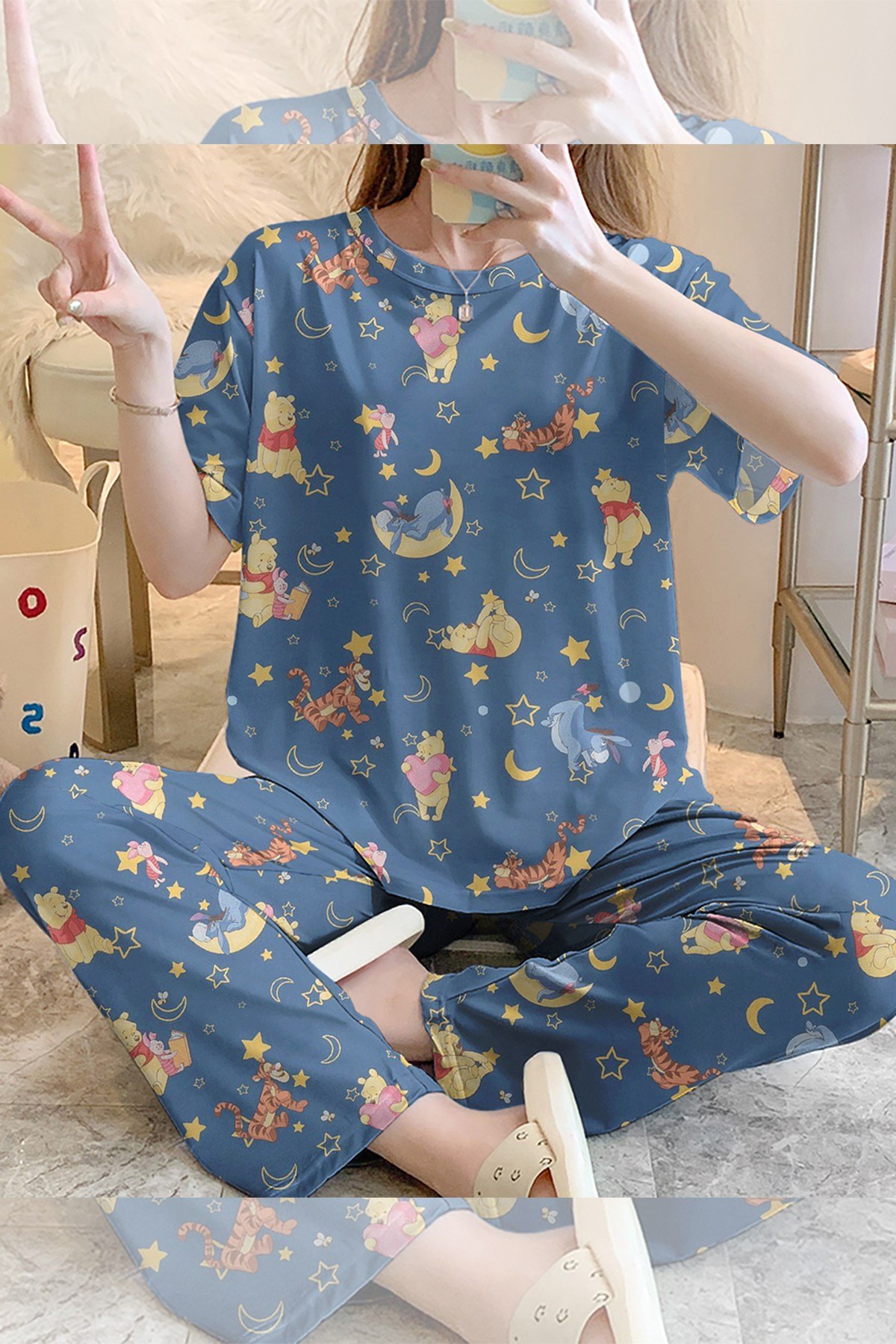 Kısa Kollu Pijama Takımı Winnie The Pooh Supersoft Basic Süprem