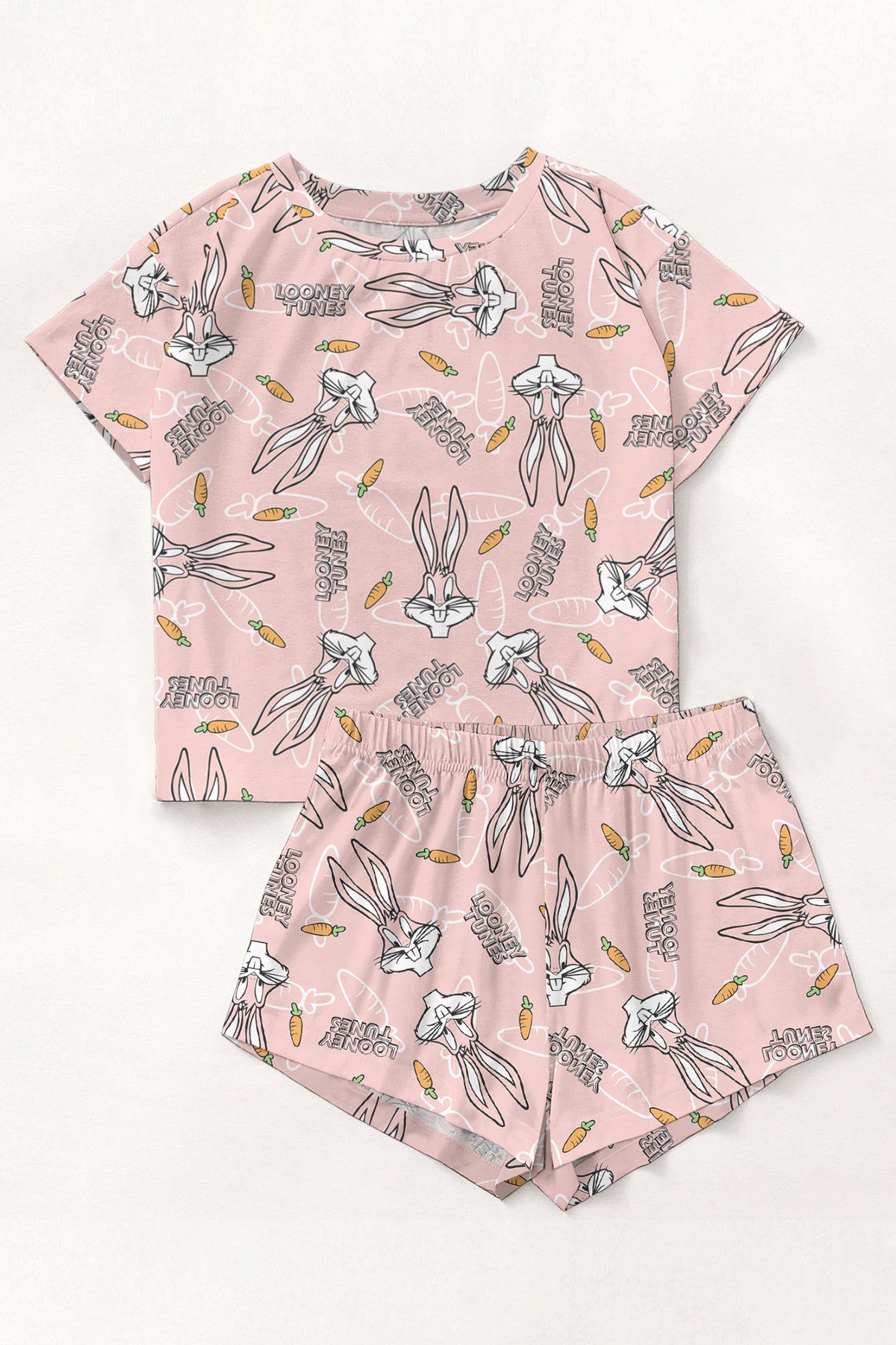 Kısa Kollu Şort Pijama Takımı BugsBunny LooneyTines Supersoft Basic Süprem