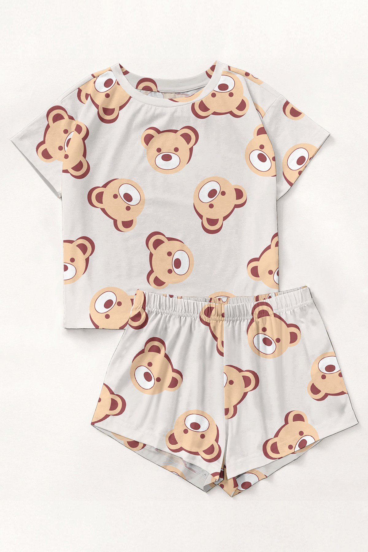 Kısa Kollu Şort Pijama Takımı CuteBearMilla Supersoft Basic Süprem