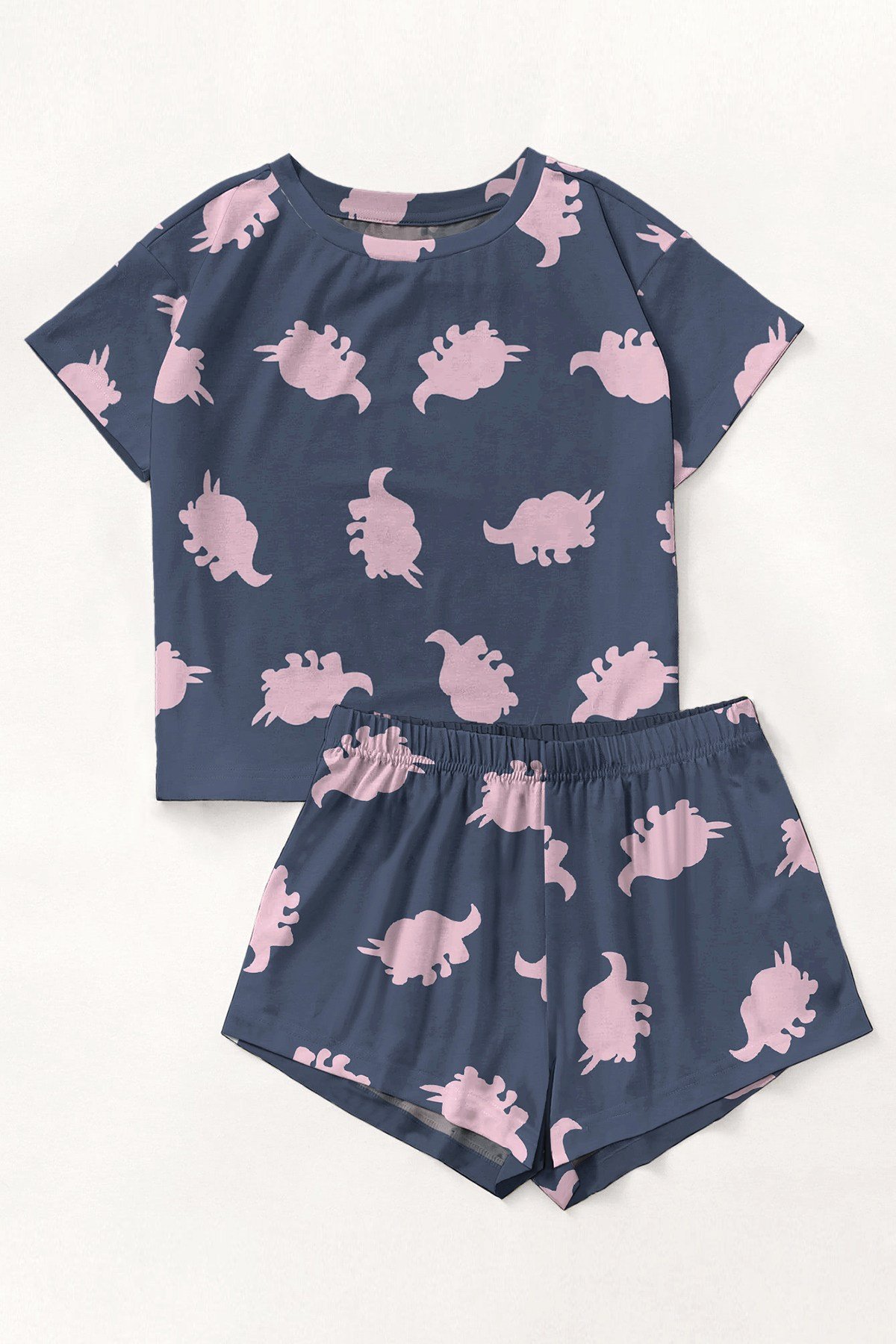 Kısa Kollu Şort Pijama Takımı DinoSnore Supersoft Basic Süprem