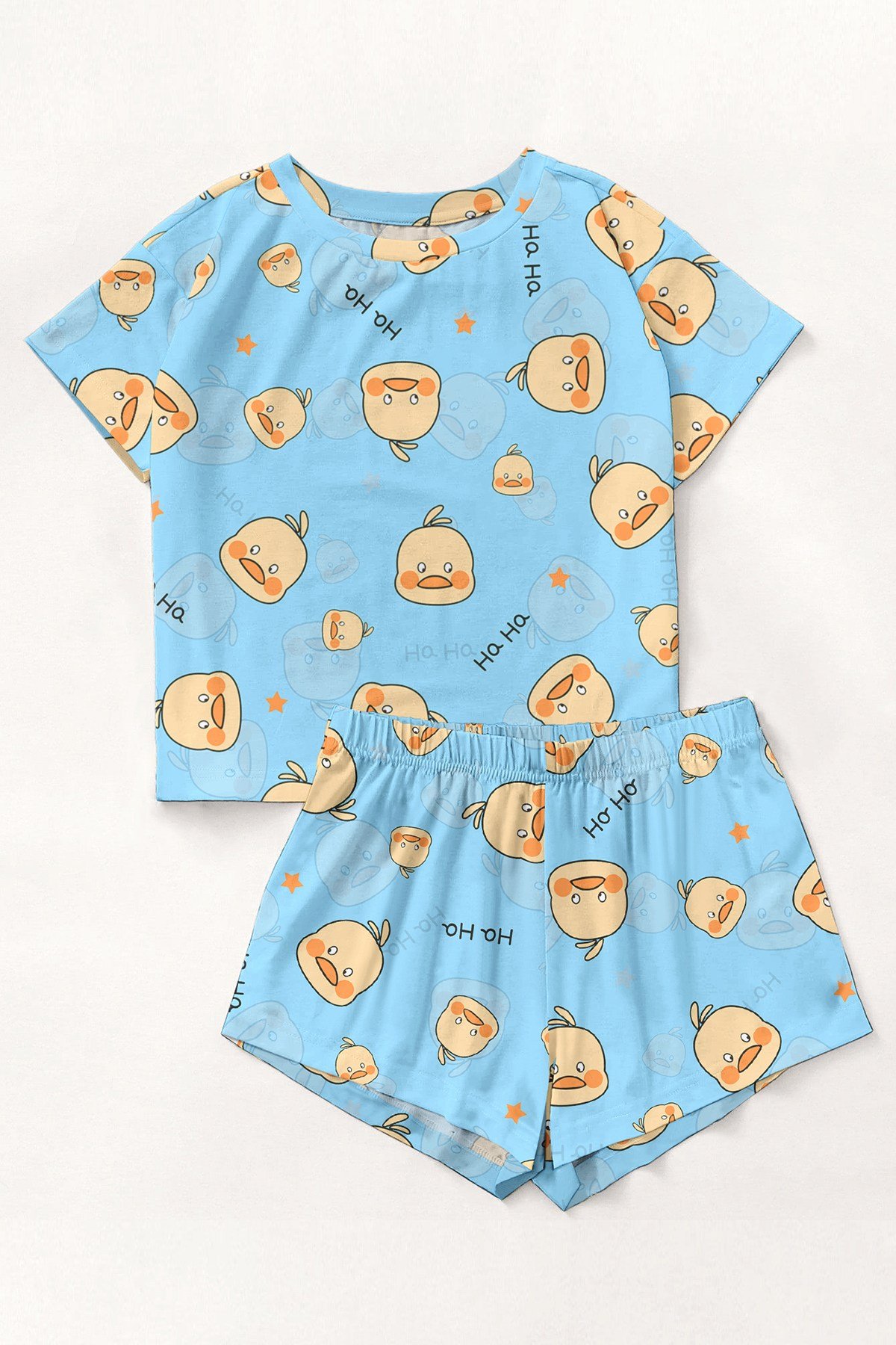 Kısa Kollu Şort Pijama Takımı Duck9B Supersoft Basic Süprem