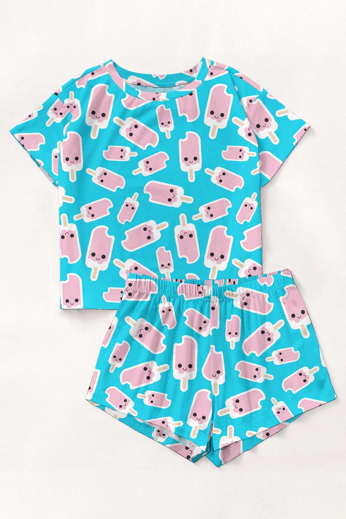 Kısa Kollu Şort Pijama Takımı EnjoySummer Supersoft Basic Süprem