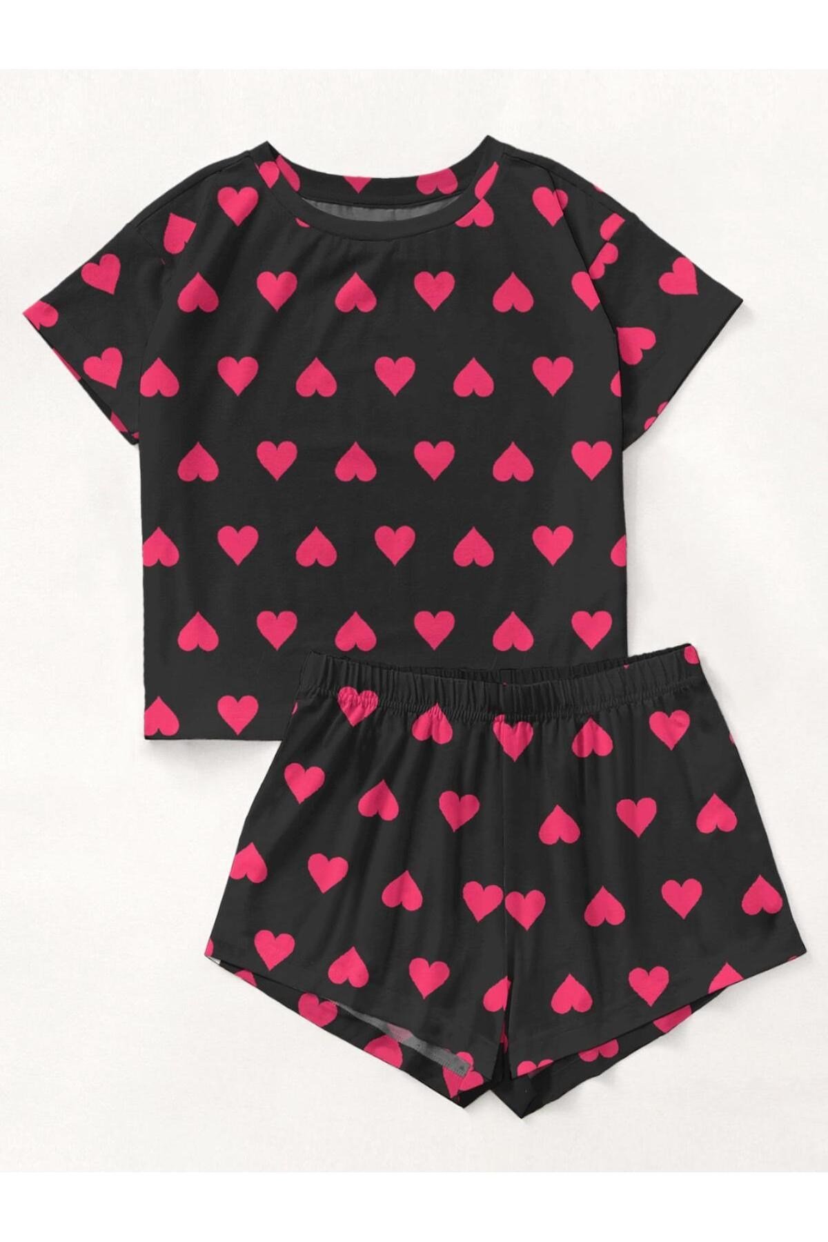 Kısa Kollu Şort Pijama Takımı Happy Together Supersoft Basic Süprem