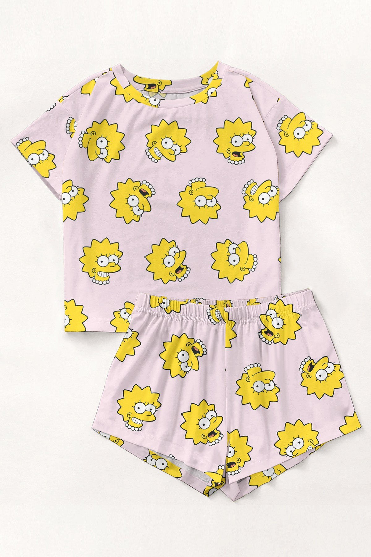Kısa Kollu Şort Pijama Takımı Lisa Simpsons Supersoft Basic Süprem