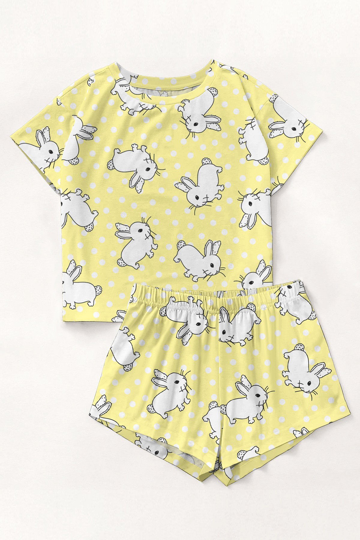Kısa Kollu Şort Pijama Takımı Rabbit Supersoft Basic Süprem