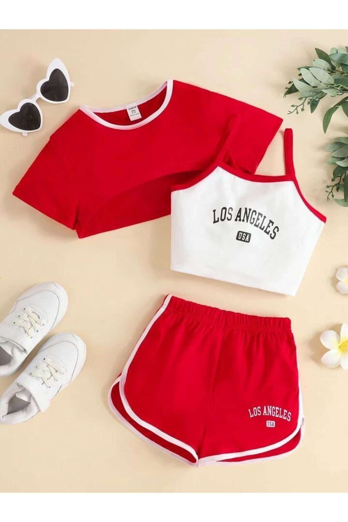 Red Los Angeles Şort Takımı