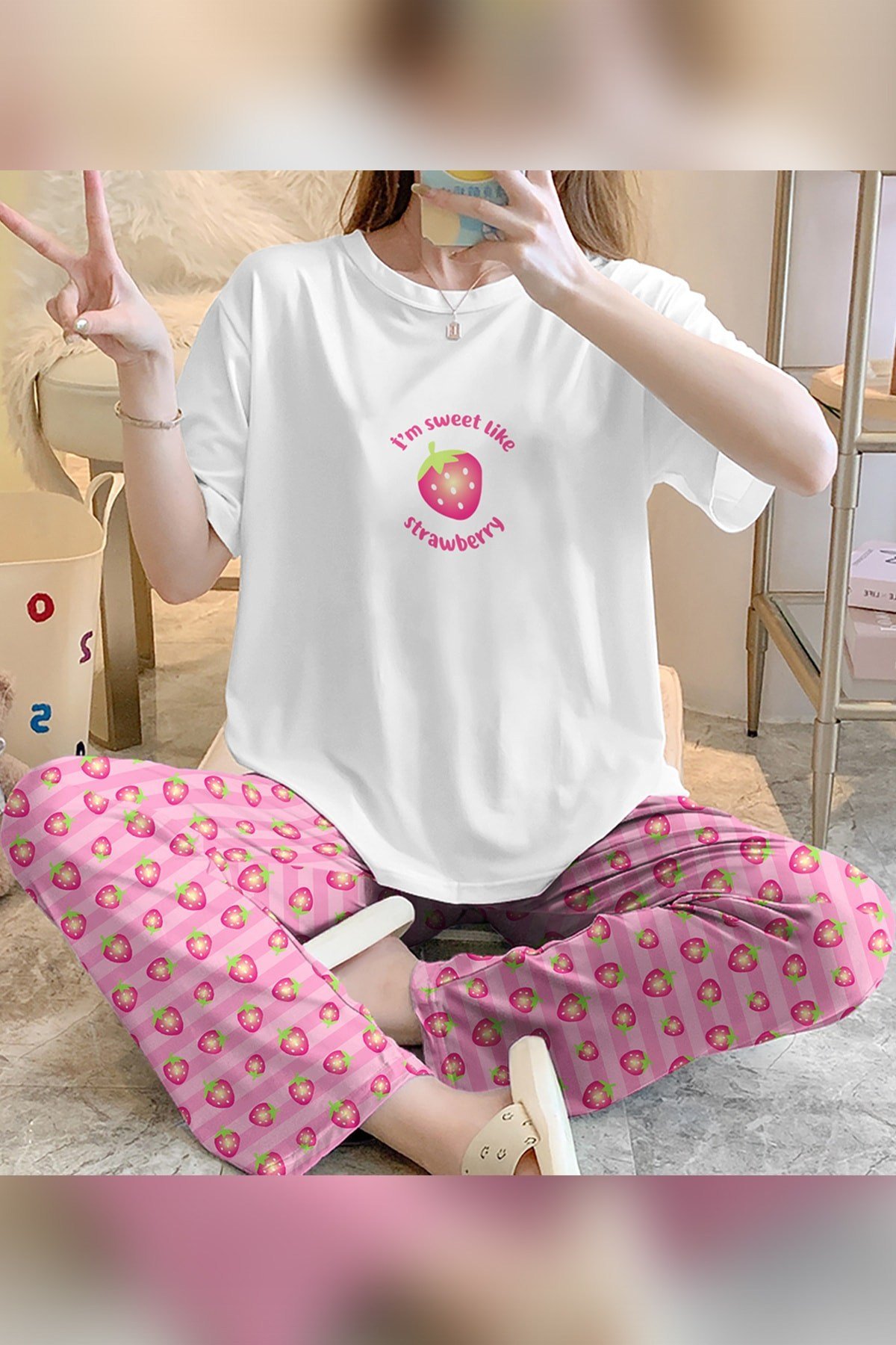 Süpersoft Kısa Kollu Pijama Takımı