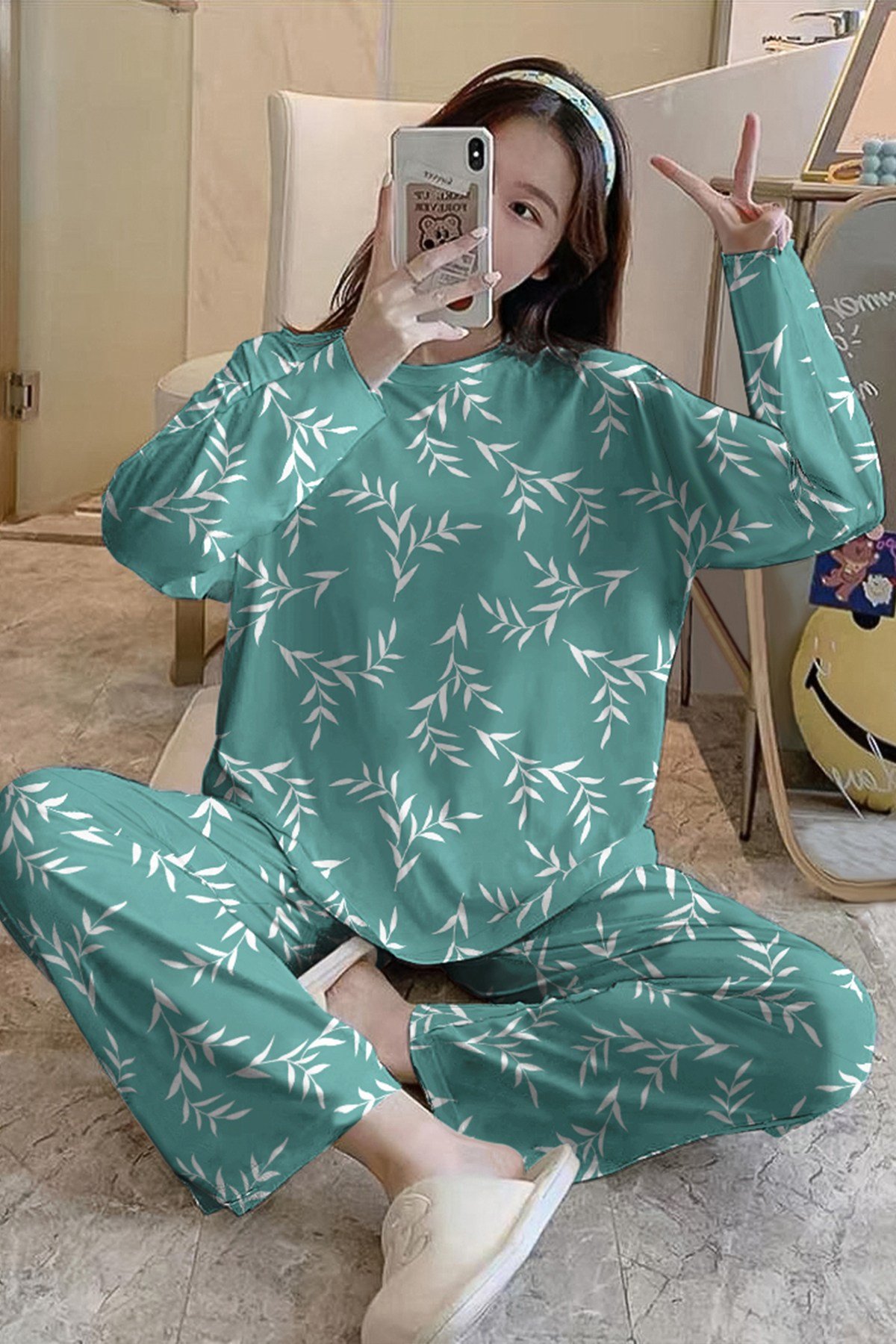 Uzun Kollu Pijama Takımı Findpeace SuperSoft Basic Suprem