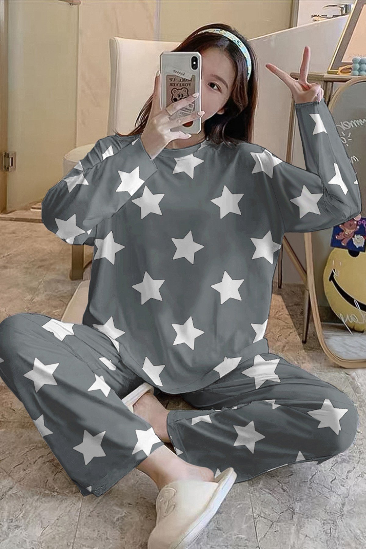 Uzun Kollu Pijama Takımı GoodNight SuperSoft Basic Suprem
