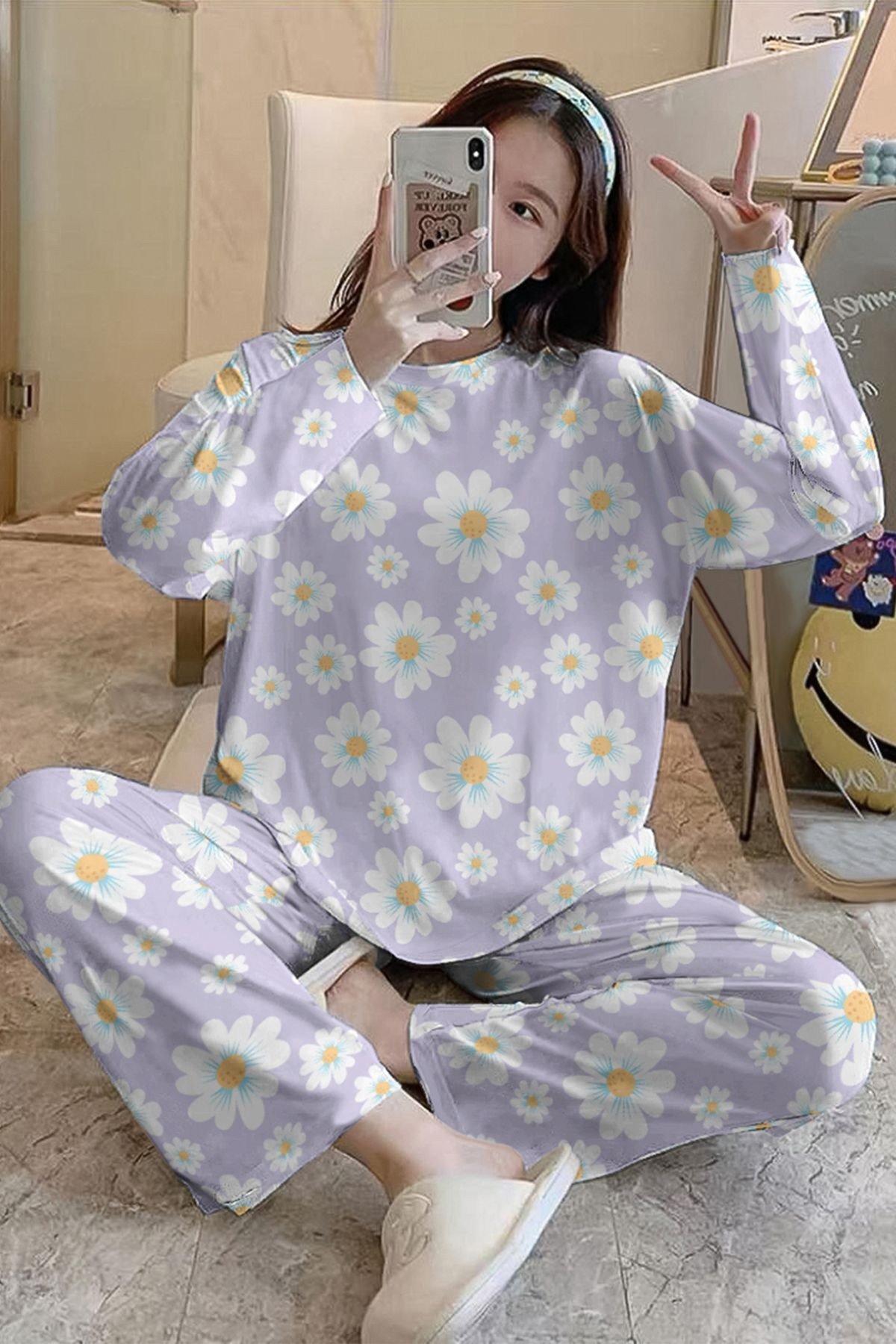 Uzun Kollu Pijama Takımı GroovyGirl SuperSoft Basic Suprem