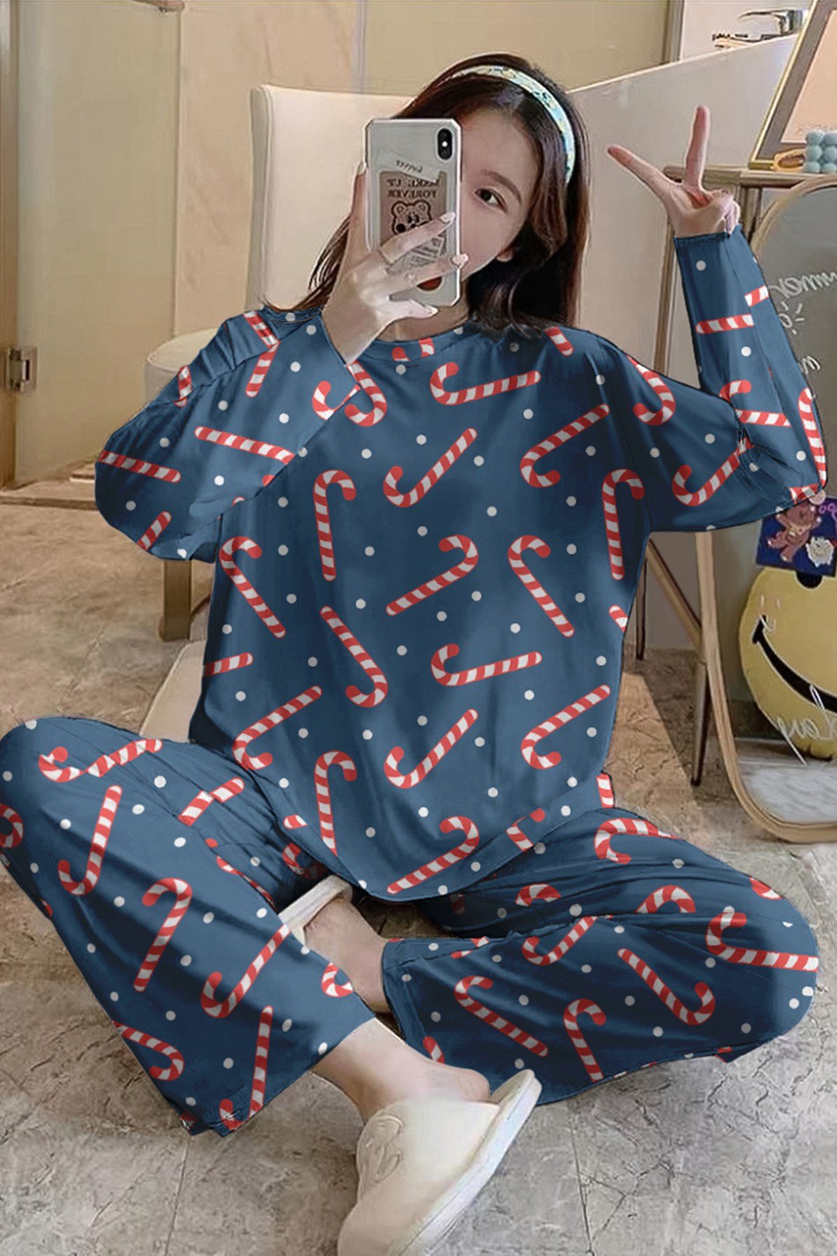 Uzun Kollu Pijama Takımı MerryChristmas SuperSoft Basic Suprem