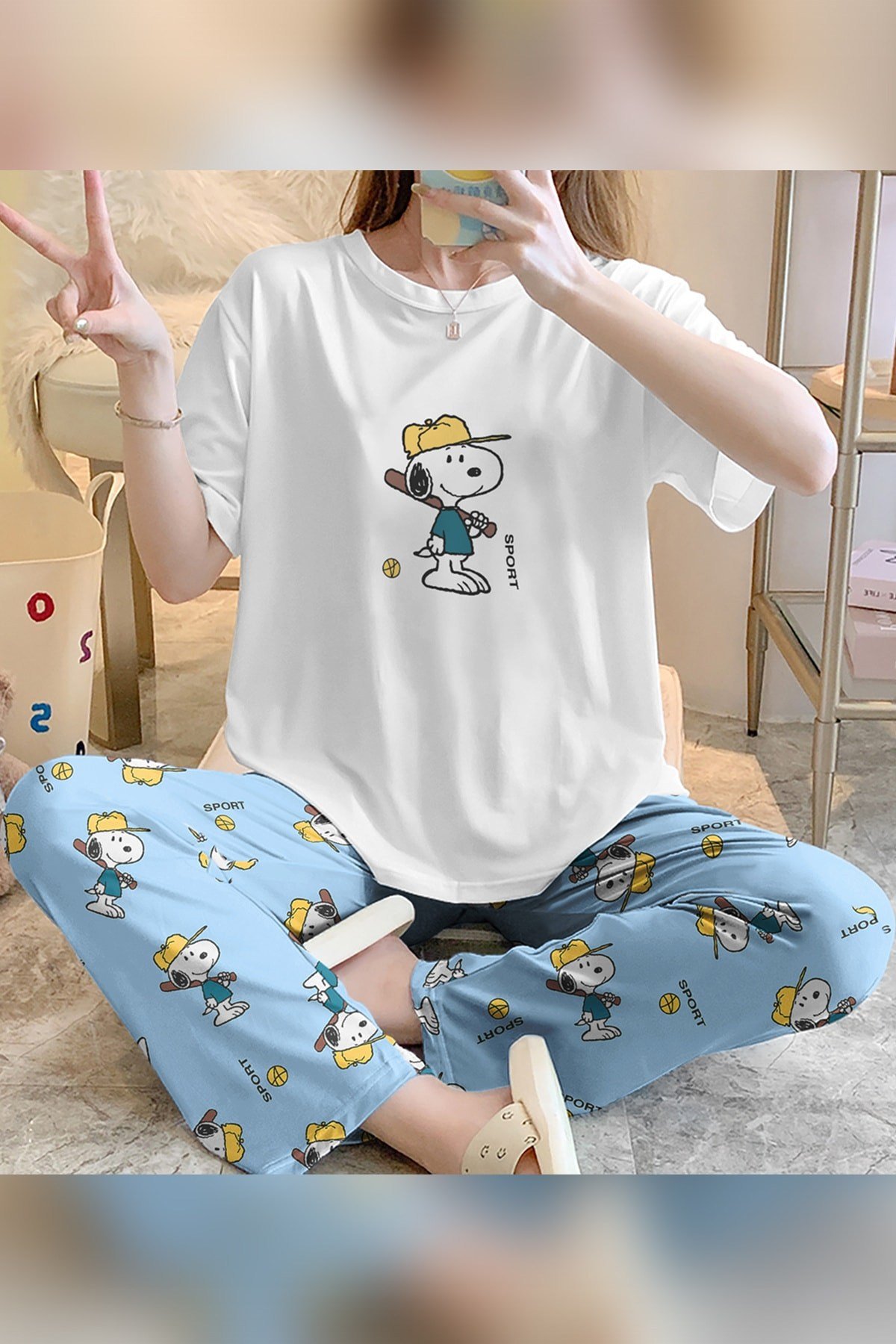 Zezecim Baseball Kısa Kollu Pijama Takımı