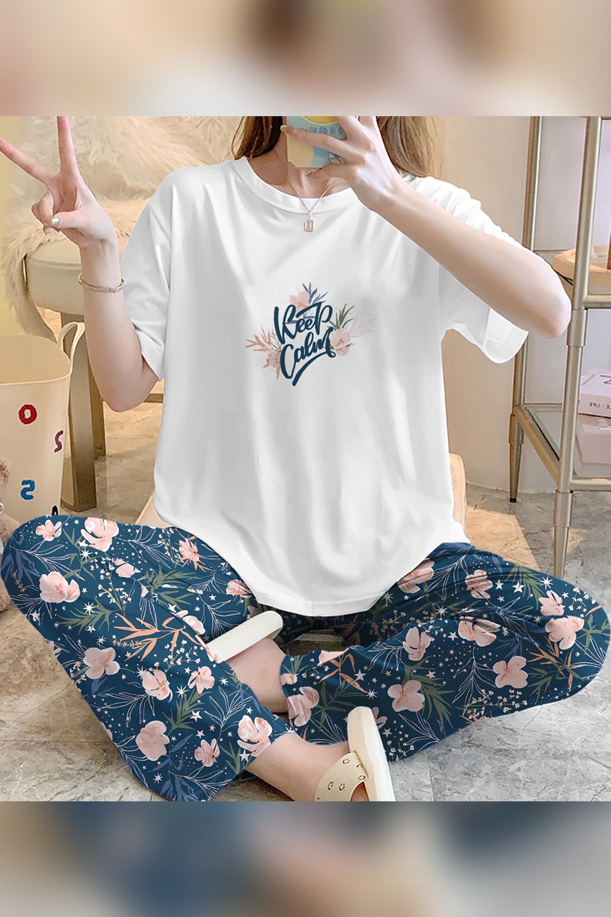 Zezecim Calm Süpersoft Kısa Kollu Pijama Takımı
