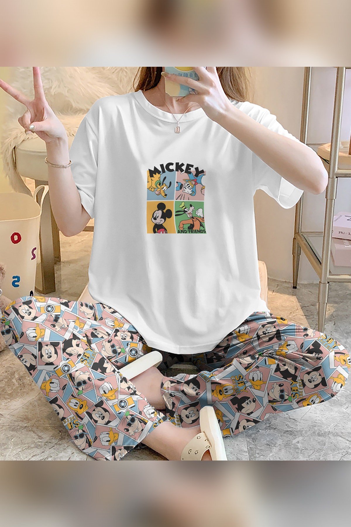 Zezecim Walt Kısa Kollu Pijama Takımı