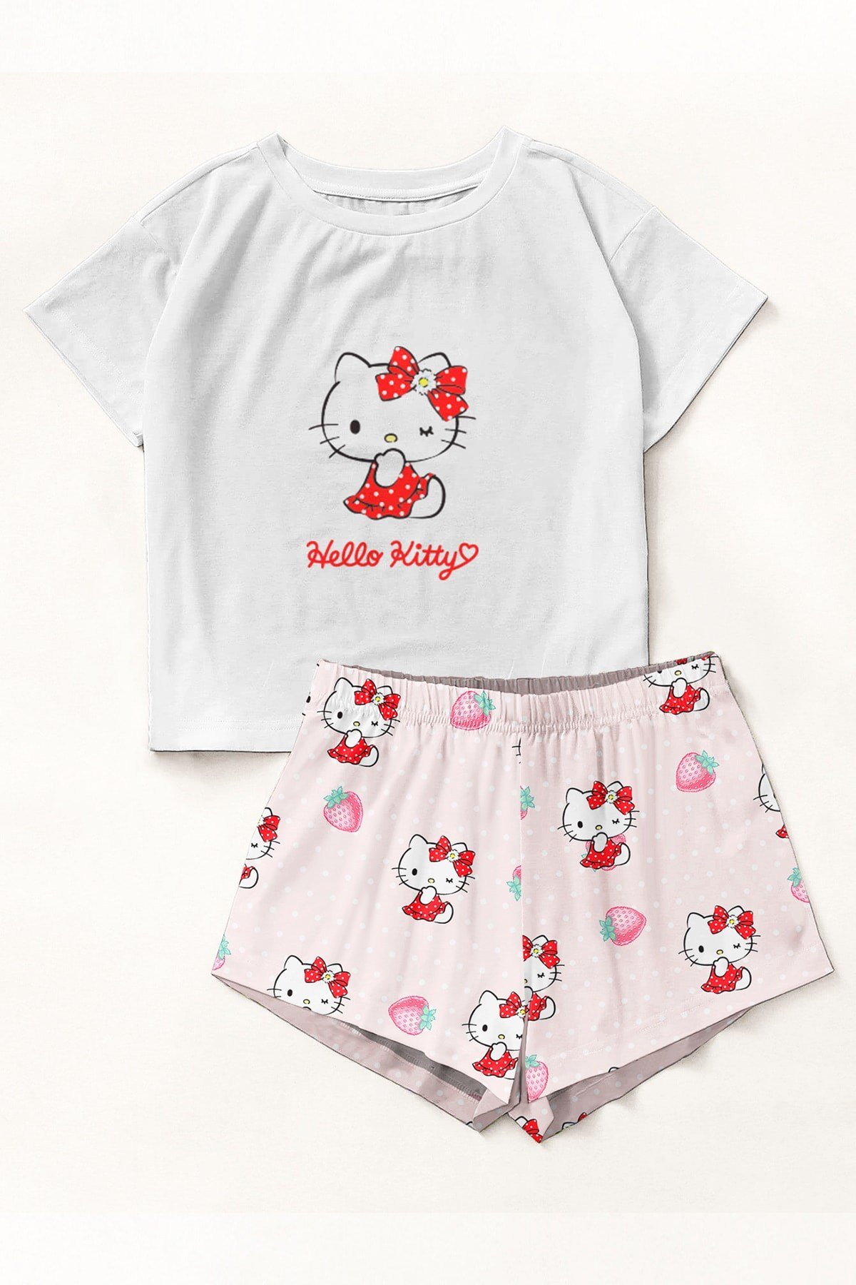 Zezex Hello Kitty 3 Süpersoft Şort Takımı