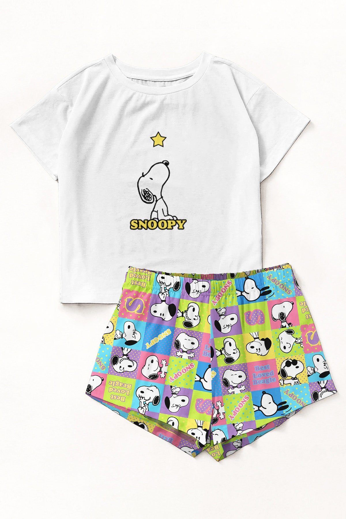 Zezex Snoopy 4 Süpersoft Şort Takımı