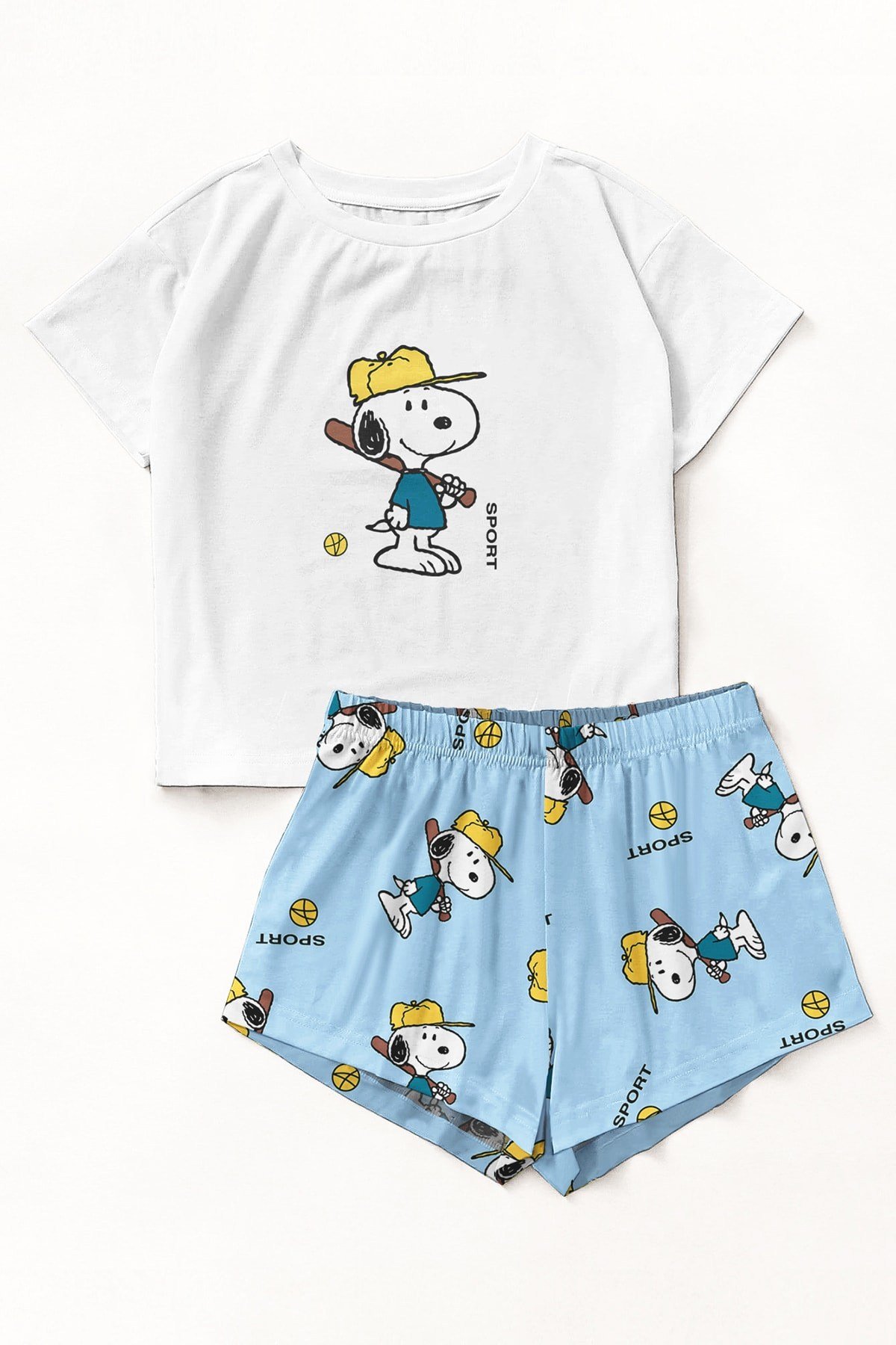 Zezex Snoopy Süpersoft Şort Takımı