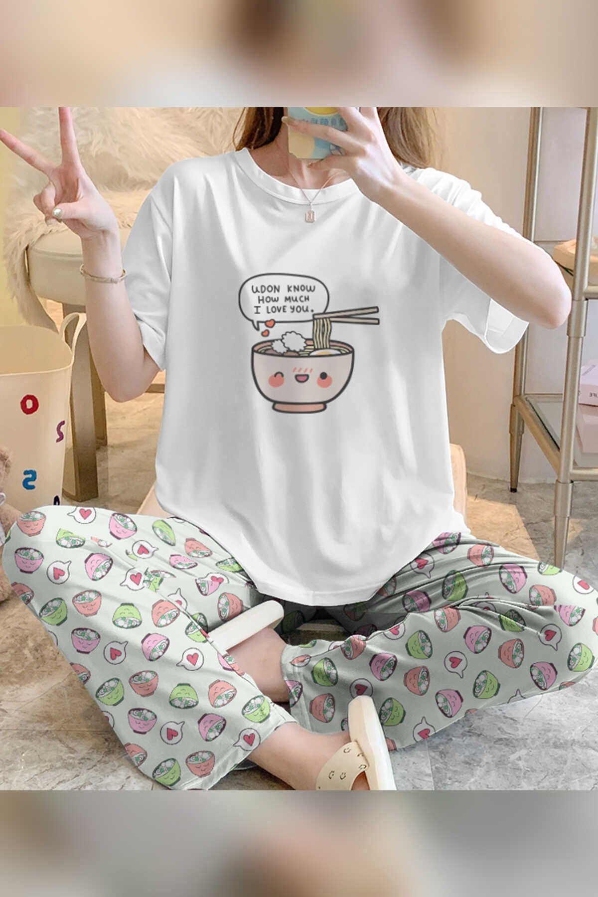 Zezeyle Happy Kısa Kollu Pijama Takımı 2160