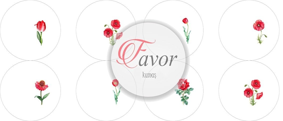 Gelincik Çiçeği Kahve Supla Kumaşı