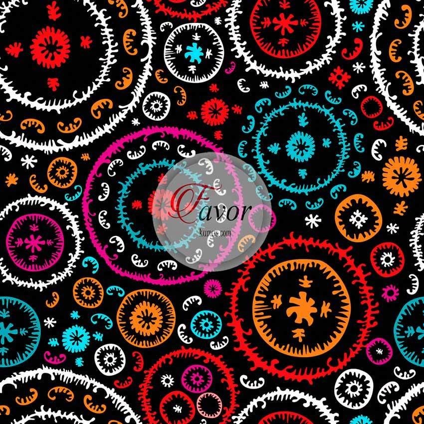Mandala Desenli Kumaş 2