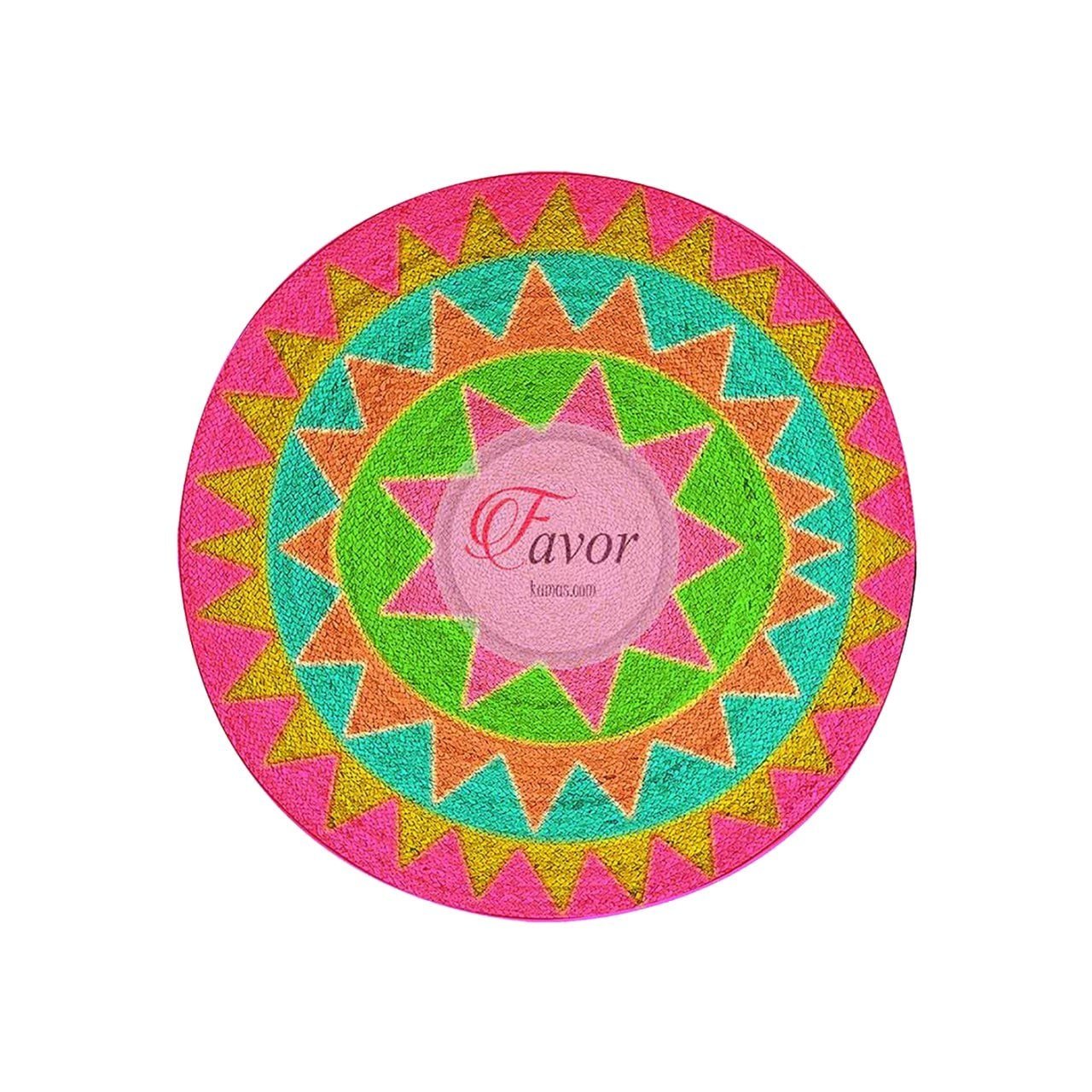 Renkli Mandala Desenli Kumaş