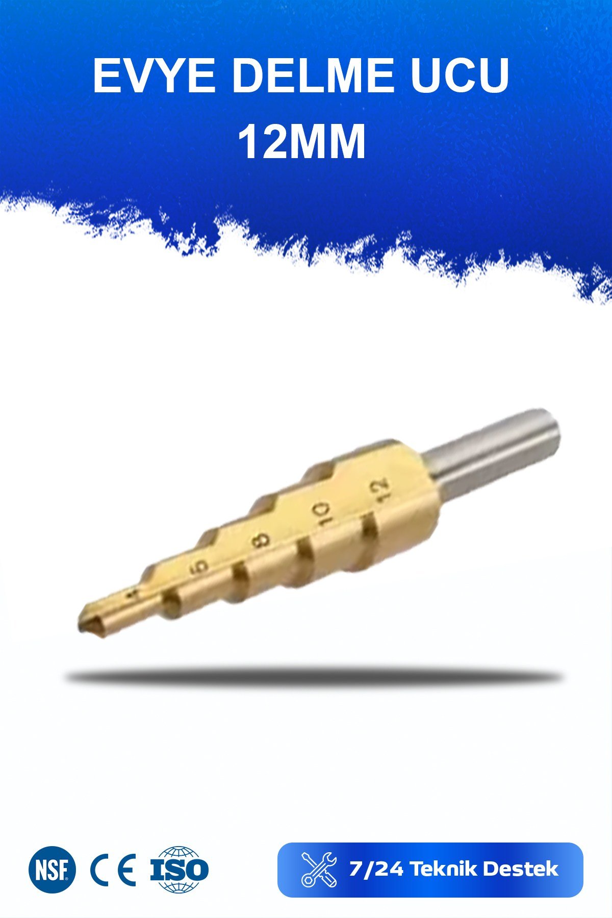 12mm Kademeli Evye Delme Panç