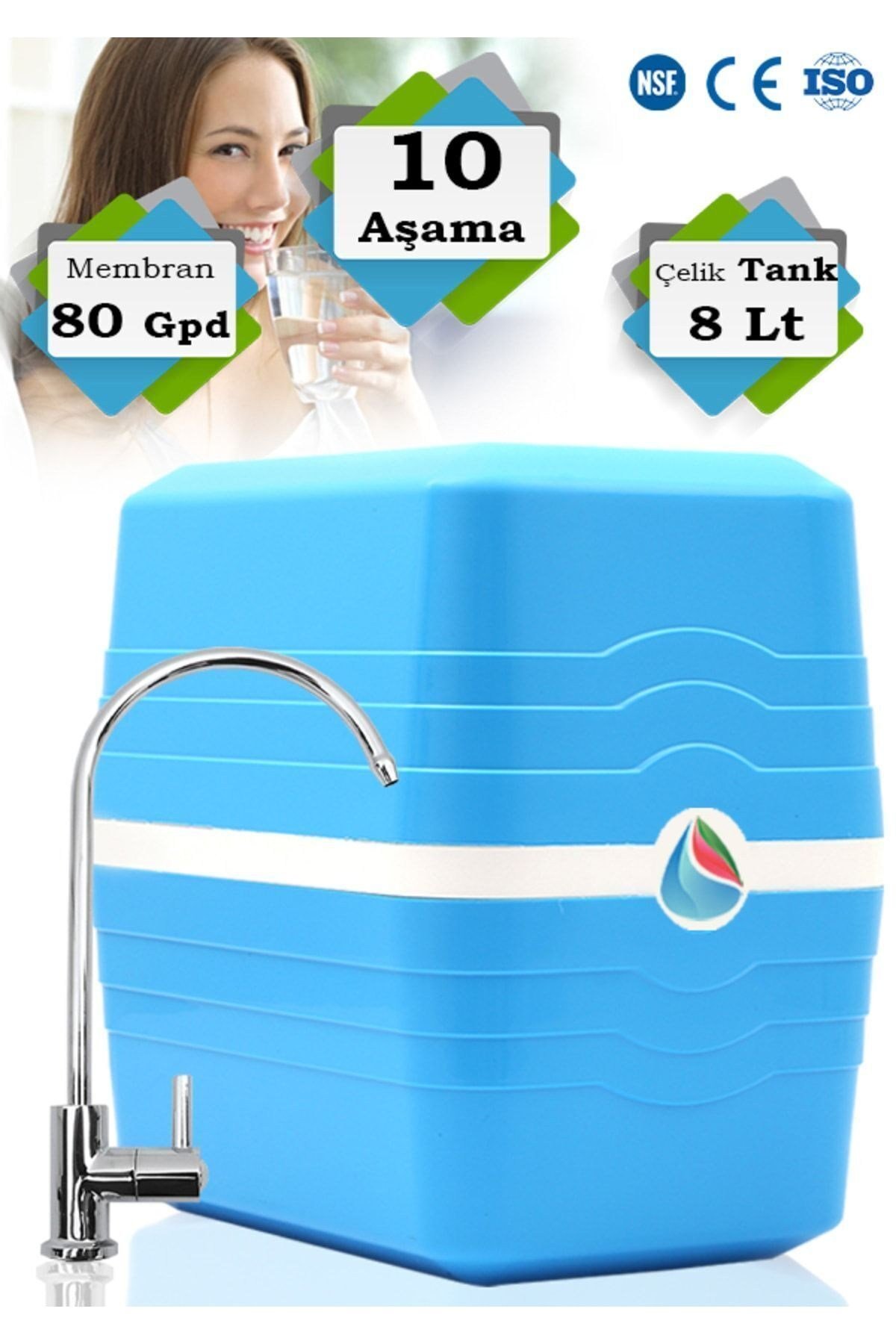Wm21 Premium Ultramineral Ters Osmoz Metal 8 Litre Çelik Tanklı Su Arıtma Cihazı