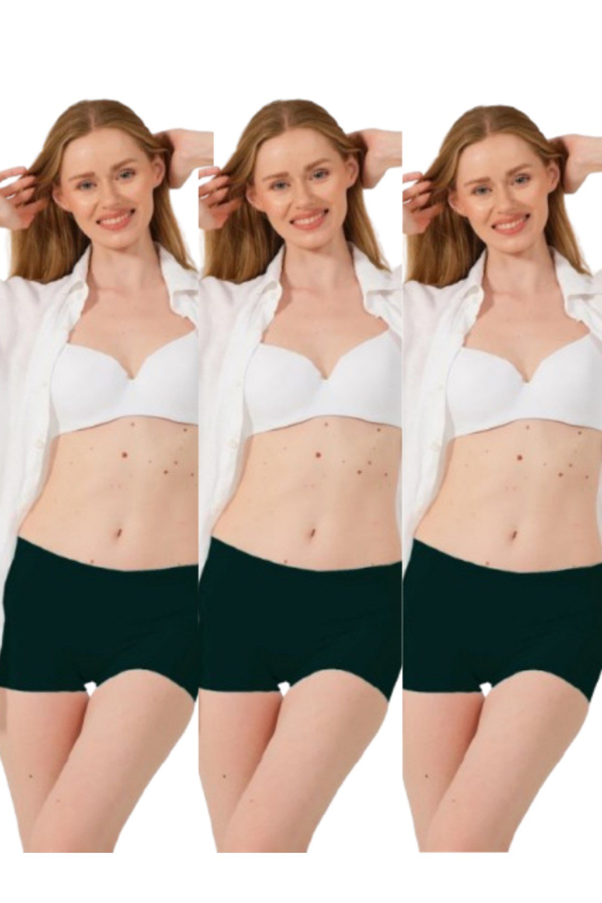 Basic Lazer Kesim Dikişsiz Kadın Boxer Külot 3'lü Ekonomik Paket(EXTRA YUMUŞAK VE EXTRA ESNEK)