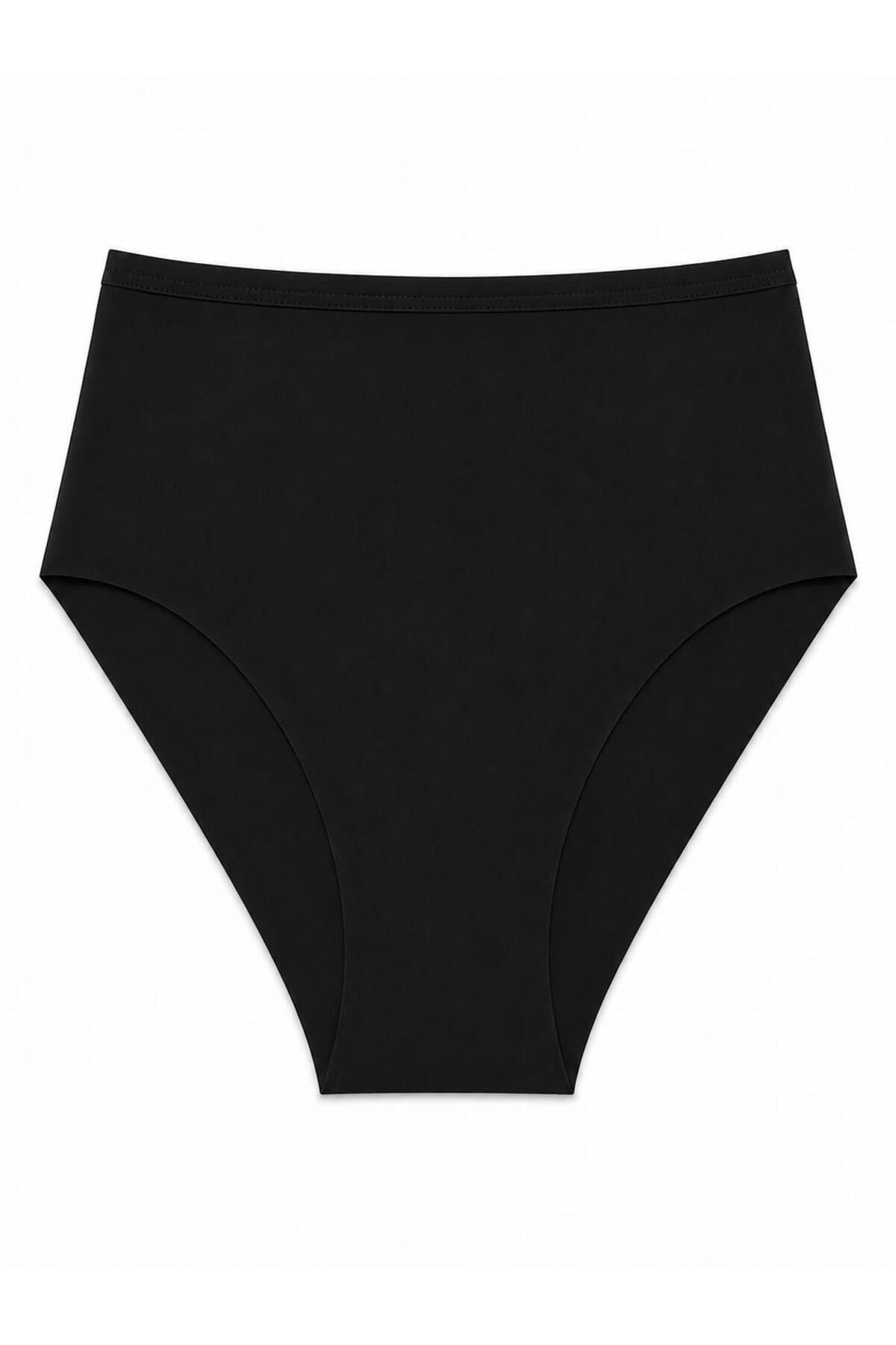 Kadın (Beli Lastikli) TEKLİ Dikişsiz Lazer Kesim Iz Yapmaz Likralı Yüksek Bel Bikini Slip Külot Premium Esnek ve Yumuşak