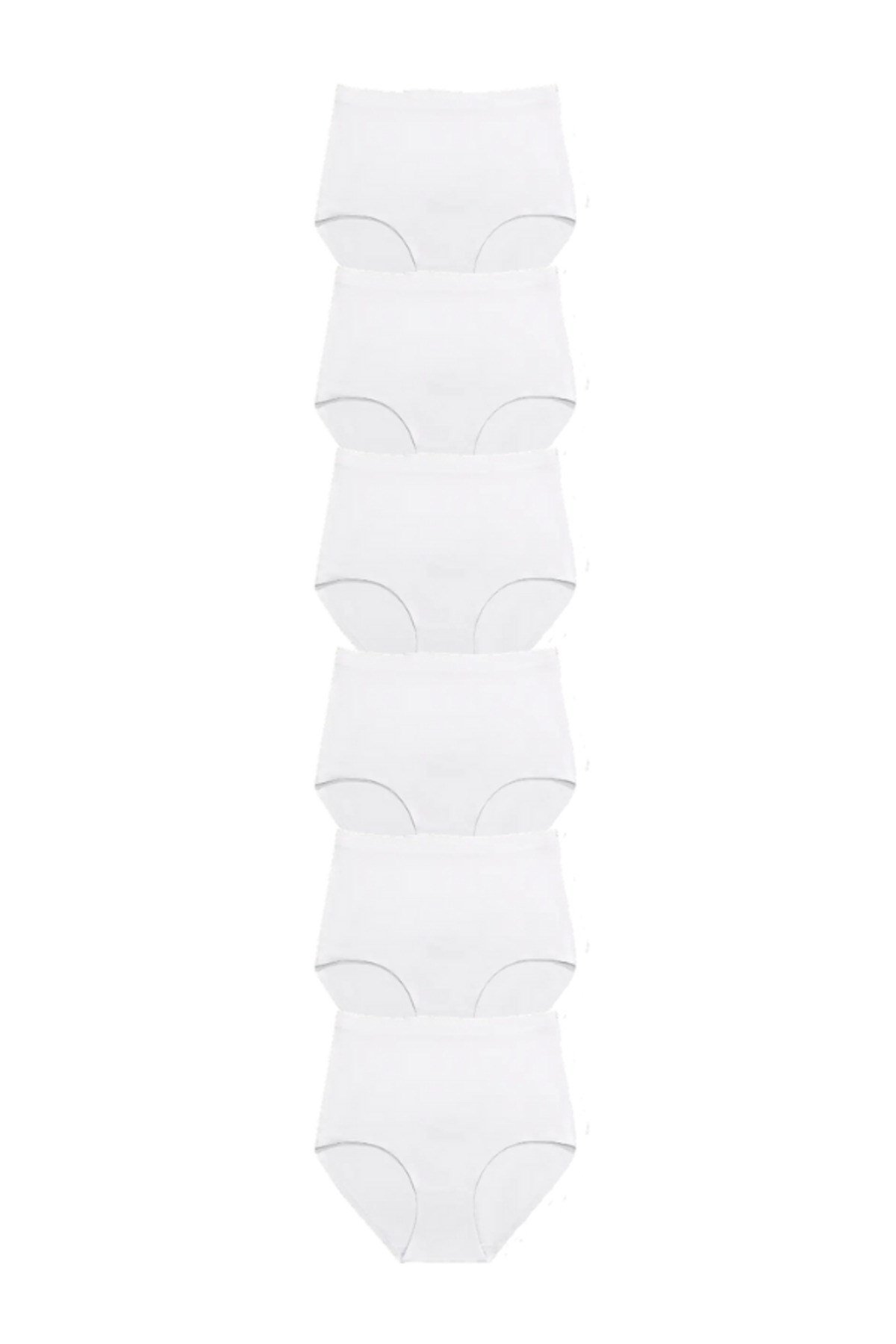 Kadın Extra Yüksek Bel Dikişsiz Lazer Kesim Külot (BELİ LASTİKLİ) 6'lı Set