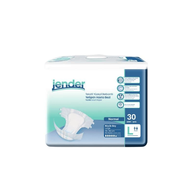 Jender Large Bel Bantlı Yetişkin Hasta Bezi 30 Adet