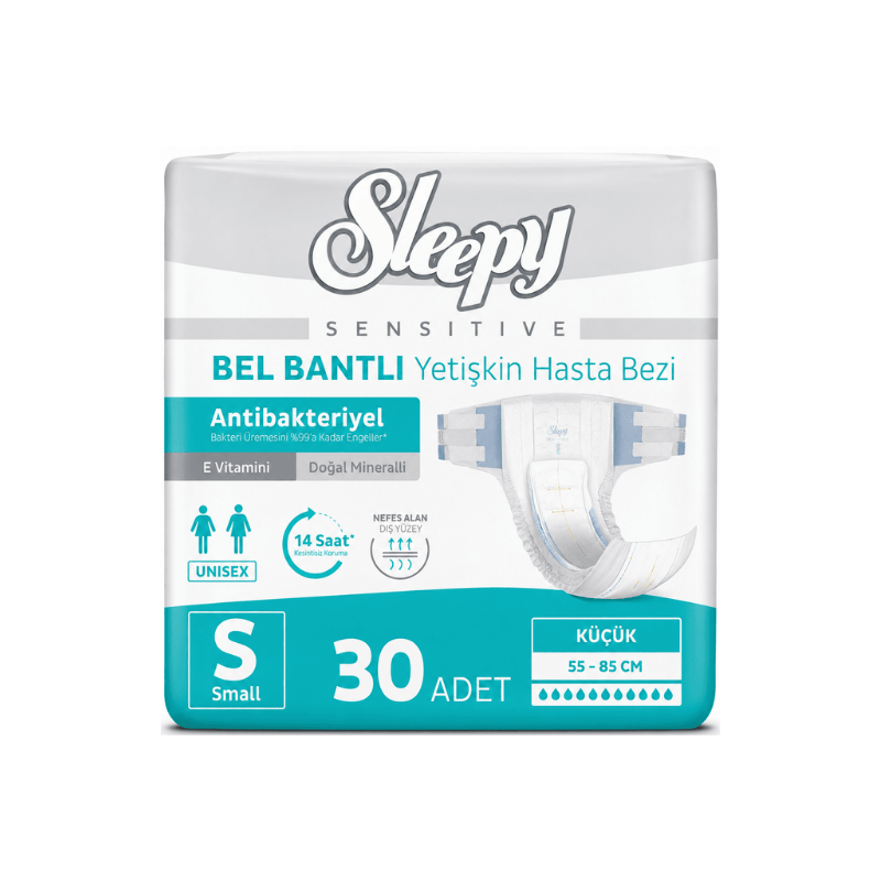 Sleepy Small Bel Bantlı Yetişkin Hasta Bezi 30 Adet