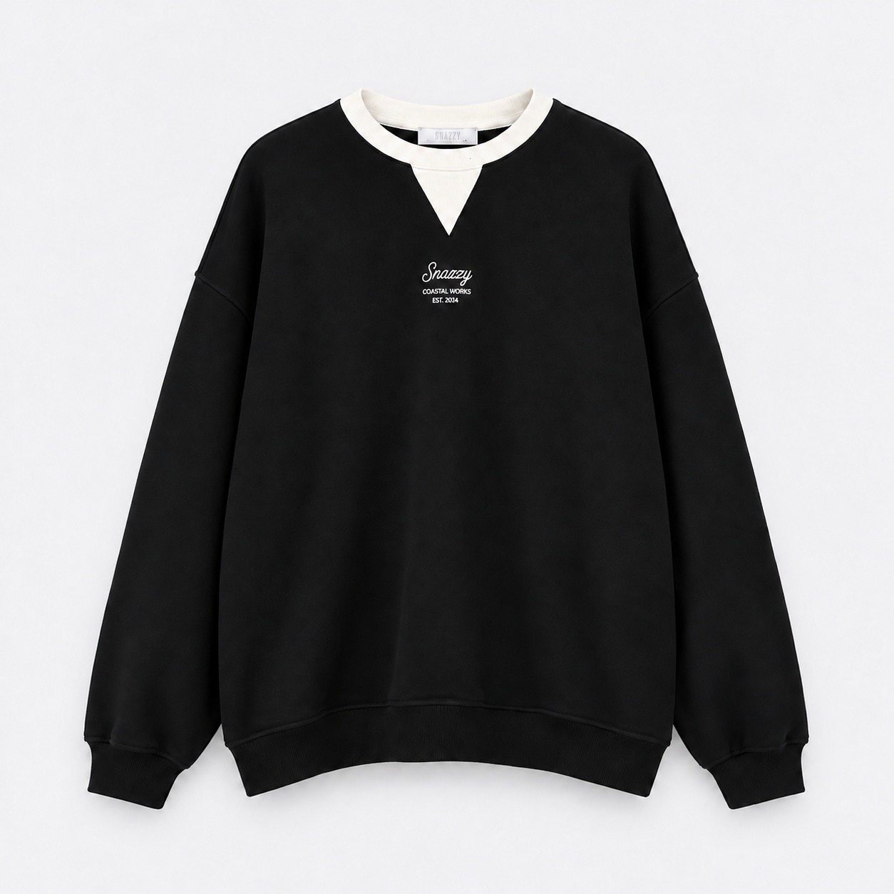 Kontrast Yaka Detaylı Sweatshirt