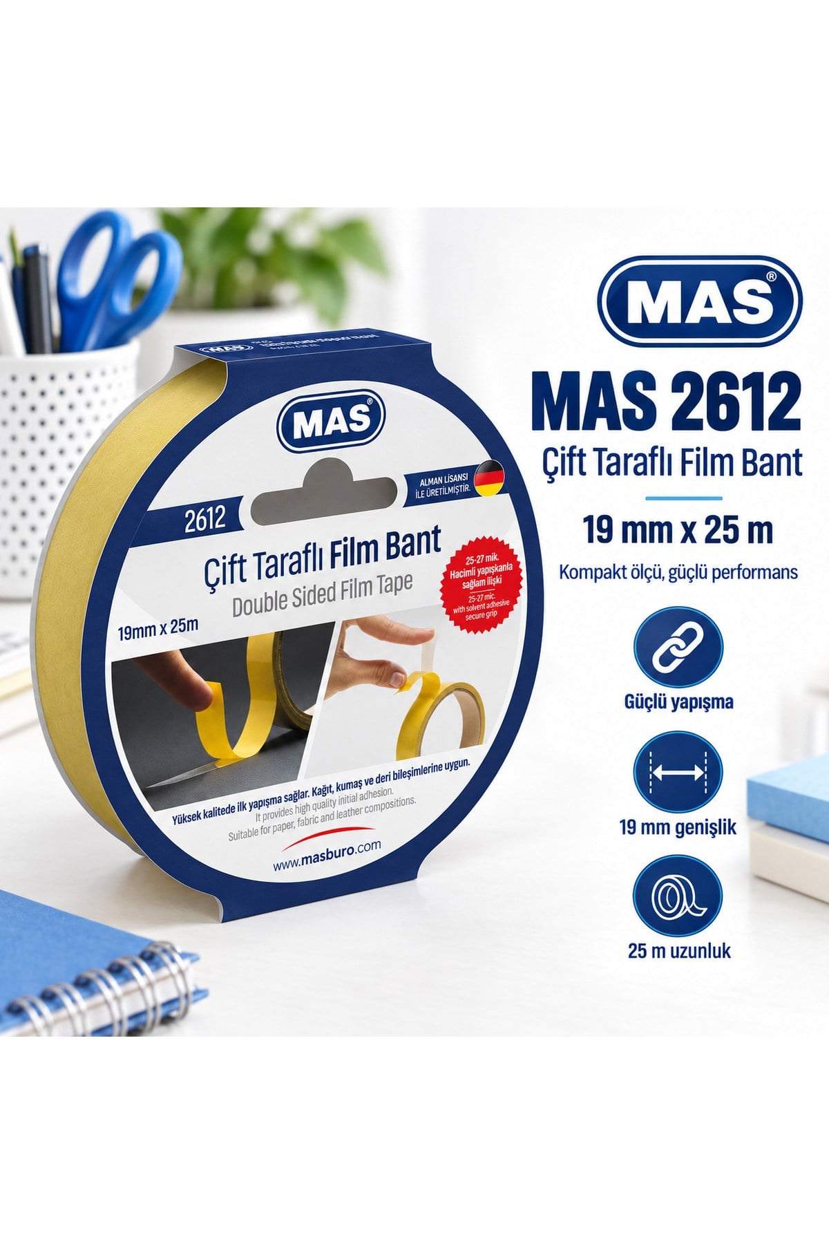 Çift Taraflı Bant 19x25 Mt 2612