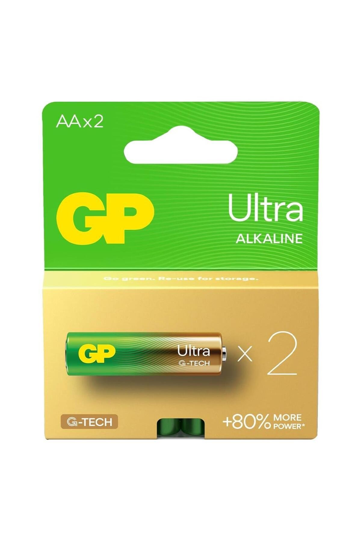 G-Tech Ultra Alkalin Kalem LR6 - AA Boy 1.5V Pil 2li Paket