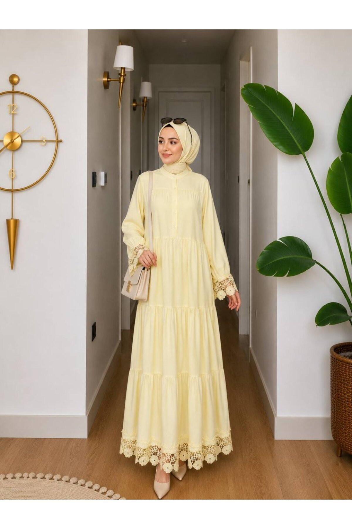 KAYRA DANTELLİ UZUN ELBİSE